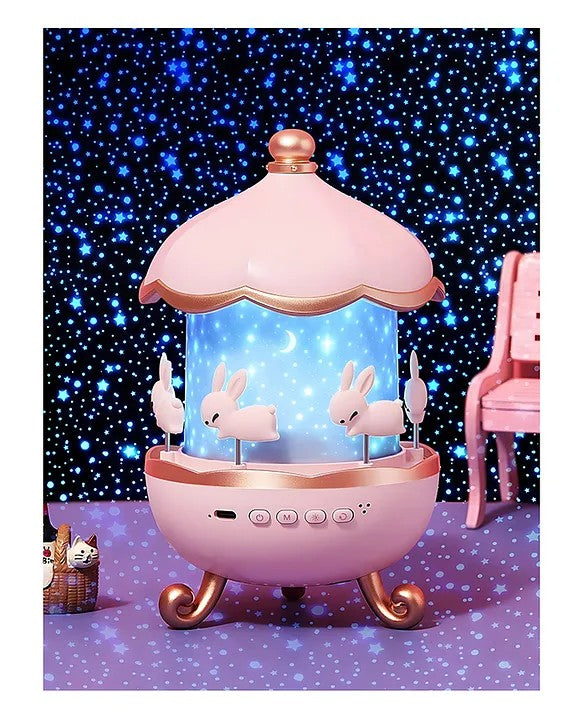 NEGOCIO Rabbits 6 Film,Baby Night Light Projector,USB Cable,360 Rotating Kids Night Light for Bedroom,5  Colours ,Star Baby Projector Light- PACK OF 1- COLOR MAY VARY